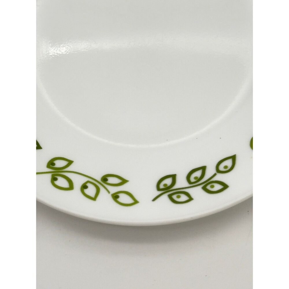Corelle Neo Leaf Bread and Butter Plates Set of 3 Green White Vitrelle - Picture 2 of 6